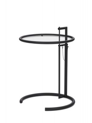 Adjustable Table E1027 Beistelltisch ClassiCon - QUICK SHIP Schwarz-Kristallglas